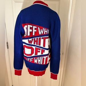 One of a kind off white cardigan worn once. Designed my Virgil himself